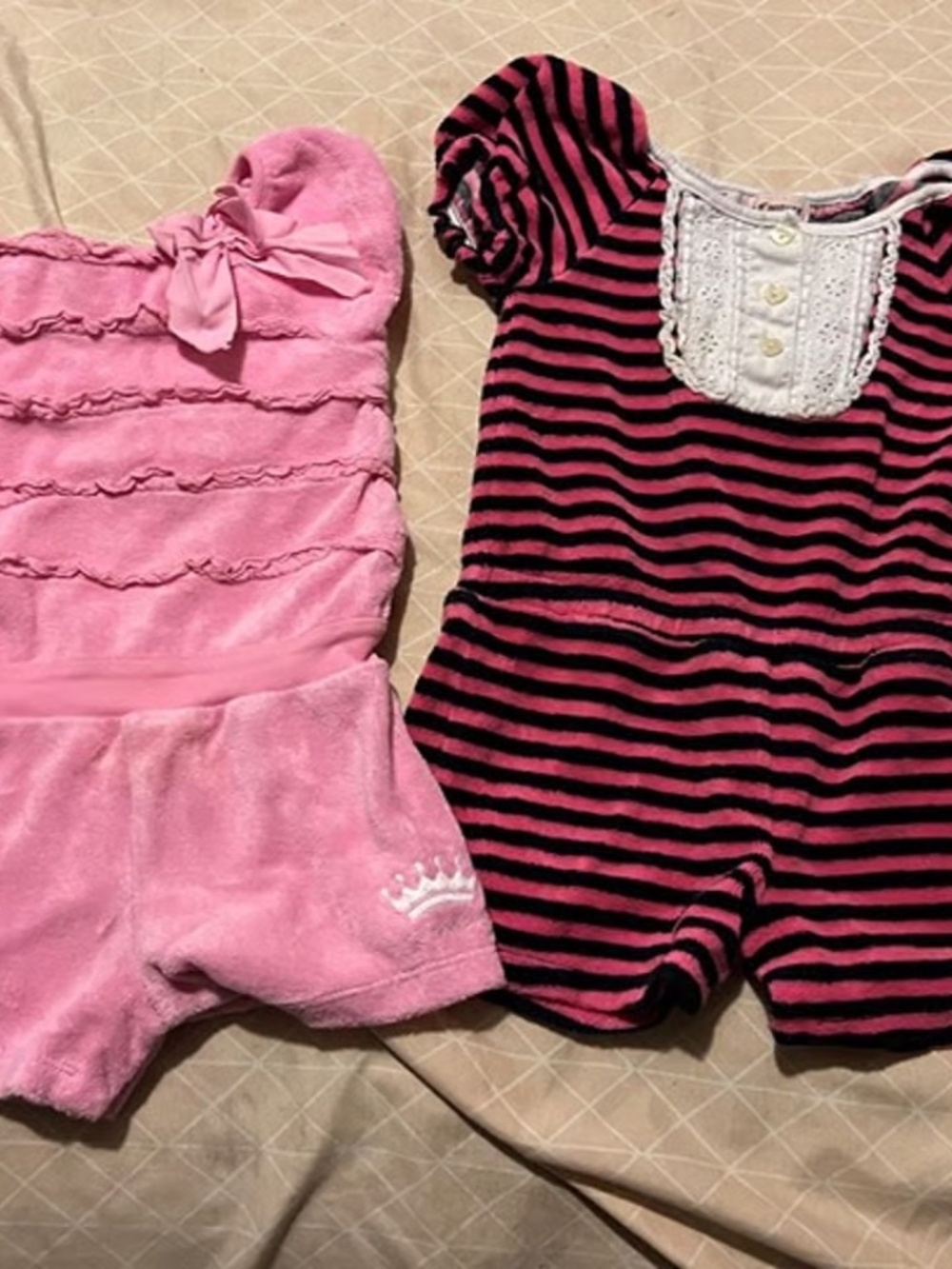 SIZE 18-24 MONTHS JUICY COUTUR BUNDLE 2 ONE PIECE OUTFITS BABY GIRLS LOT1302
